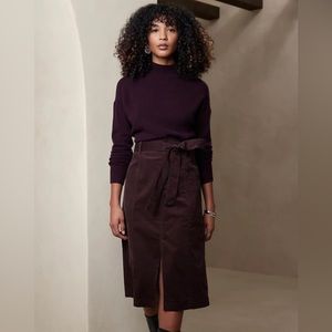 NWT Corduroy Midi Skirt Banana Republic Factory